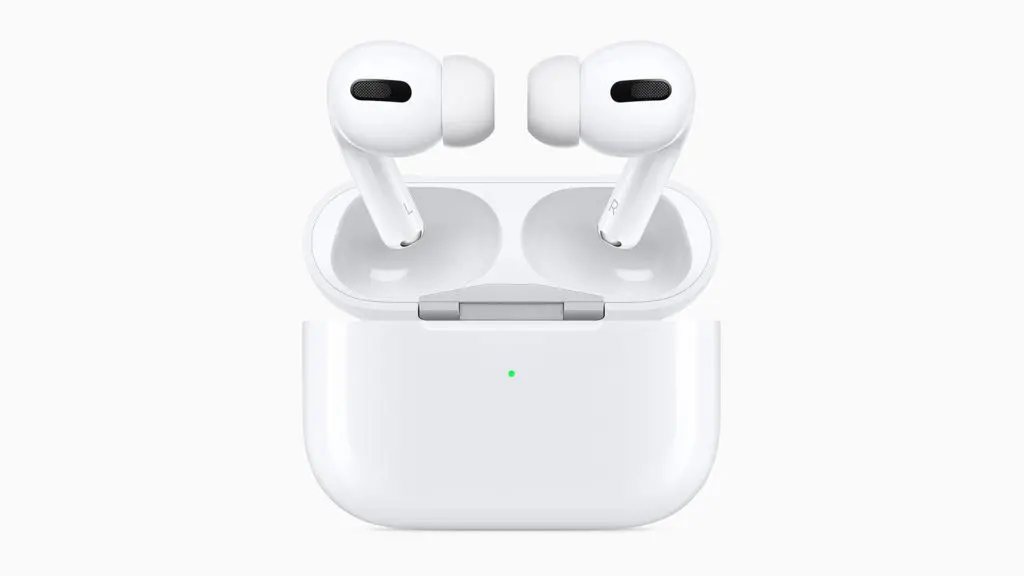 Les AirPods Pro avec leur boitier de recharge sans fil.